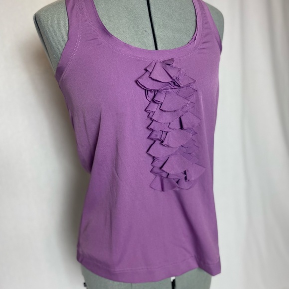 Purple Banana Republic Tank with ruffles. - Picture 4 of 11